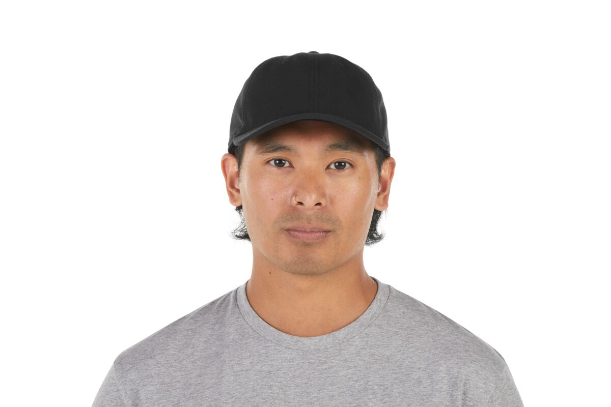 recycled-poly-dad-hat-u8 WebPDP-HAT004002_Recycled_Poly_Dad_Hat_Black_Studio_Harper_Studios_0723_Front__HAT004002OS.jpg